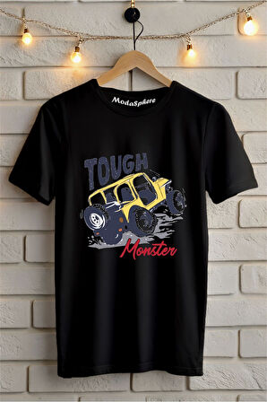 TOUGH MONSTER Baskılı Unisex Oversize Tişört