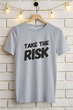 Take The Risk Baskılı Unisex Oversize Tişört