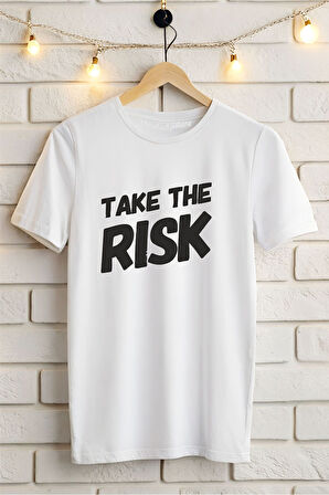 Take The Risk Baskılı Unisex Oversize Tişört