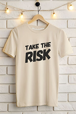 Take The Risk Baskılı Unisex Oversize Tişört
