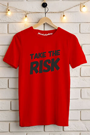 Take The Risk Baskılı Unisex Oversize Tişört