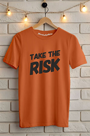 Take The Risk Baskılı Unisex Oversize Tişört