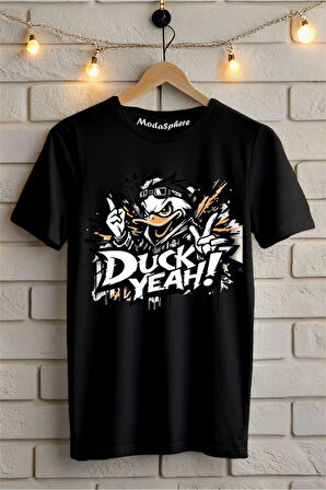 DUCK YEAH! Baskılı Unisex Oversize Tişört