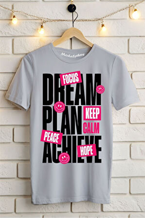 Dream Baskılı Unisex Oversize Tişört
