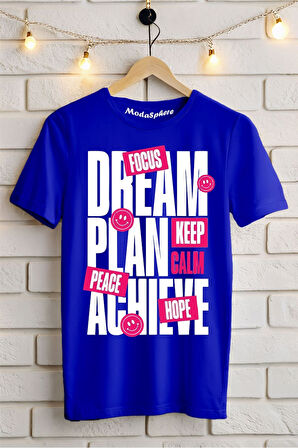 Dream Baskılı Unisex Oversize Tişört