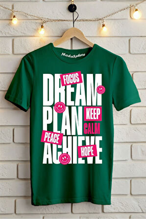 Dream Baskılı Unisex Oversize Tişört