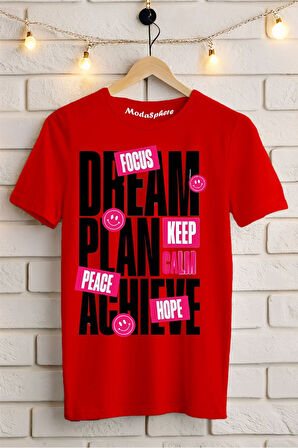 Dream Baskılı Unisex Oversize Tişört
