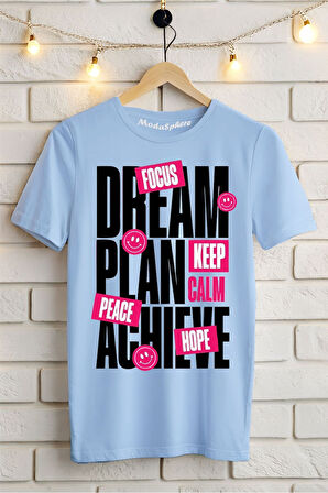 Dream Baskılı Unisex Oversize Tişört