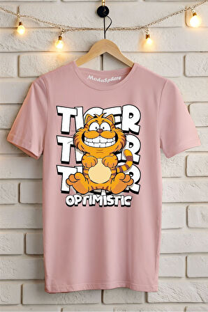 Tiger Baskılı Unisex Oversize Tişört