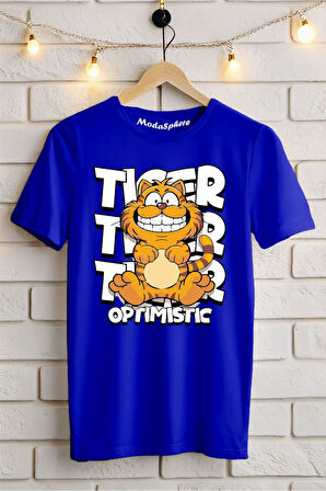 Tiger Baskılı Unisex Oversize Tişört