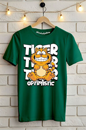 Tiger Baskılı Unisex Oversize Tişört