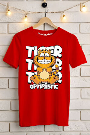 Tiger Baskılı Unisex Oversize Tişört
