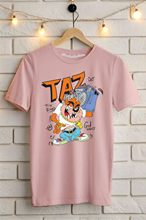TAZ Baskılı Unisex Oversize Tişört