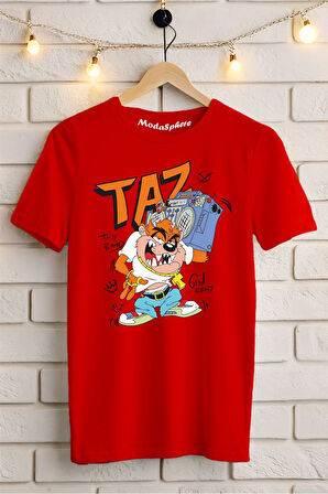 TAZ Baskılı Unisex Oversize Tişört