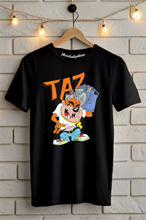 TAZ Baskılı Unisex Oversize Tişört