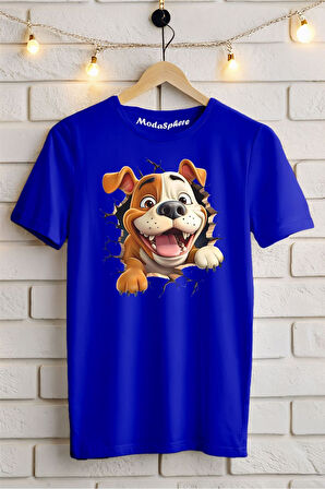 Cute Dog Baskılı Unisex Oversize Tişört