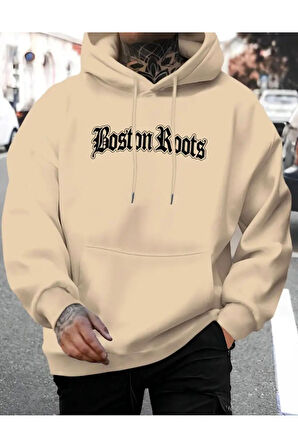 Bost in Boots Baskılı kapüşonlu Cepli Sweatshirt