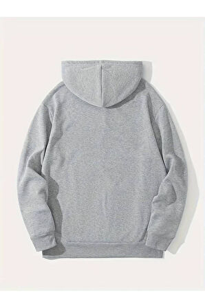 İskambil Kart Desenli Kapüşonlu Sweatshirt