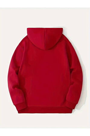 İskambil Kart Desenli Kapüşonlu Sweatshirt