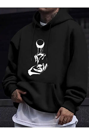 Eşsiz Desen Kalın İçi Yumuşacık Sweatshirt