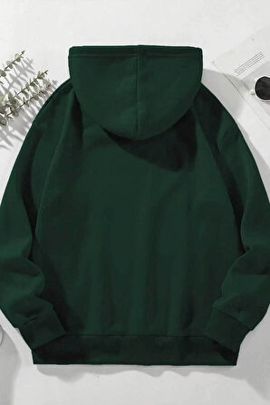 Detroit Baskılı Kapüşonlu Sweatshirt