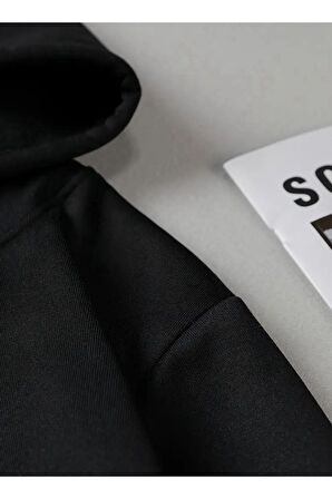 Santa Barbara Baskılı Kapüşonlu Cepli Sweatshirt