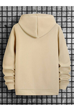 Noel Baskılı Kapüşonlu Sweatshirt