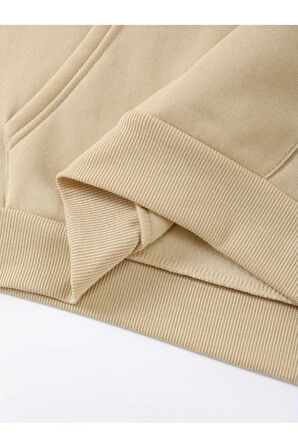 Noel Baskılı Kapüşonlu Sweatshirt