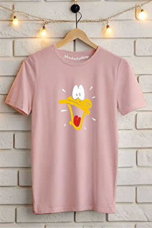Ördek Baskılı Unisex Oversize Tişört