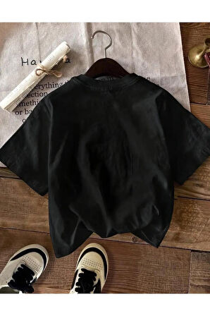 Cute Baskılı Unisex Oversize Tişört