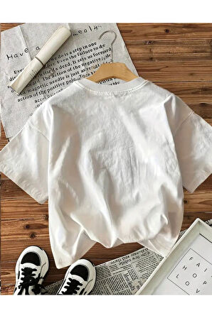 Baskılı Unisex Oversize Tişört