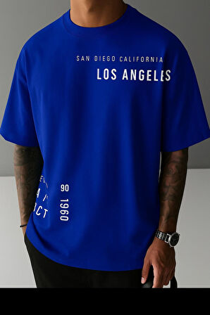 Los Angeles Baskılı Unisex Oversize Tişört