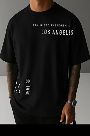 Los Angeles Baskılı Unisex Oversize Tişört
