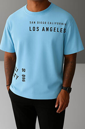 Los Angeles Baskılı Unisex Oversize Tişört