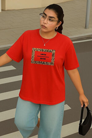 Büyük Beden Limited Edition Baskılı Unisex Oversize Tişört