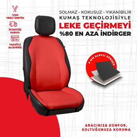 Düz Kırmızı Jakar Dokuma