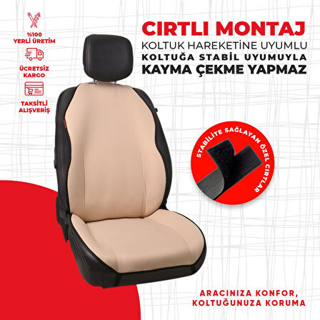 Bej Noktalı Jakar Dokuma