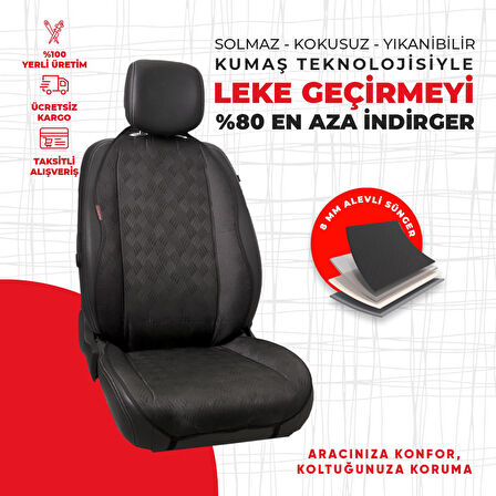 Siyah Dört Çizgili Jakar Dokuma