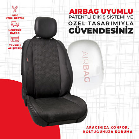 Siyah Dört Çizgili Jakar Dokuma