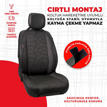 Siyah Dört Çizgili Jakar Dokuma