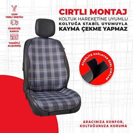 Mavi Gti Desen Jakar Dokuma