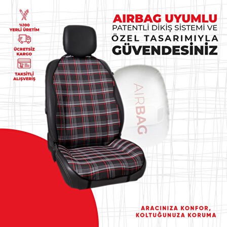 Kırmızı Gti Desen Jakar Dokuma