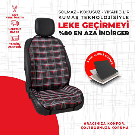 Kırmızı Gti Desen Jakar Dokuma
