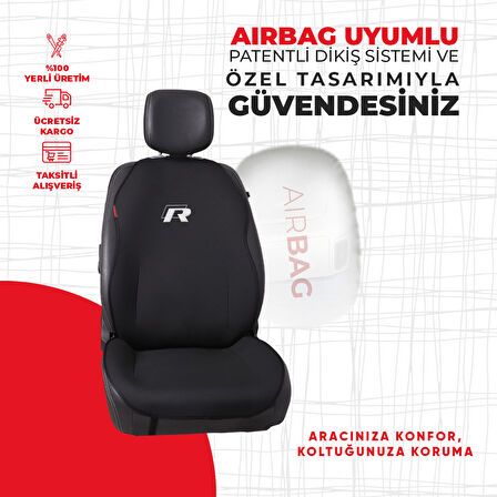 Volkswagen Eski R Logo Nakışlı Minder