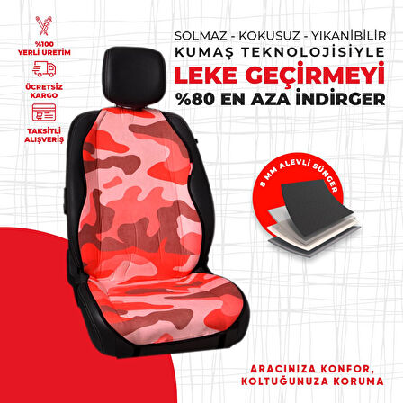 Dijital Baskılı Kırmızı Kamuflaj Desen