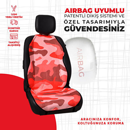 Dijital Baskılı Kırmızı Kamuflaj Desen