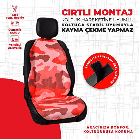 Dijital Baskılı Kırmızı Kamuflaj Desen