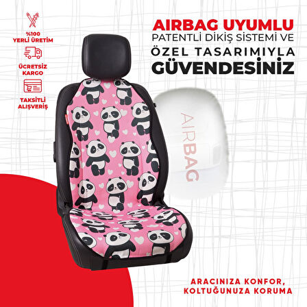 Dijital Baskılı Yeşil Panda Desen