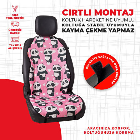 Dijital Baskılı Yeşil Panda Desen