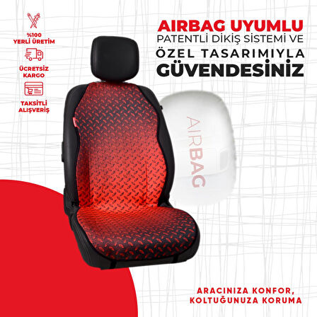 Dijital Baskılı Kırmızı Metal Desen